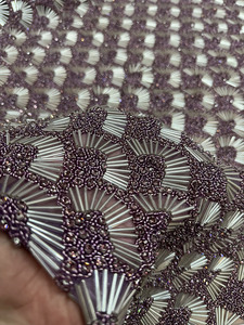 Thiết Kế Mới 2026 Màu Hồng Và Bạc Wedding Ren Vải Váy Cưới Cô Dâu Thêu Wedding Dress Bridal Vải Suppler - Product Image 4