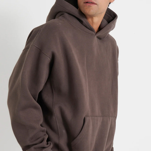 Hombres Invierno Streetwear Drop Shoulder Hoodie Custom Print Bordado Logo Hombres Sudadera con capucha de gran tamaño para ropa casual - Product Image 5