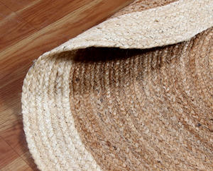 Personnalisable Élégant Style Vintage Rond Jute Tapis Terreux Élégant Décor De Sol Ensemble avec Taille Personnalisée - Product Image 2