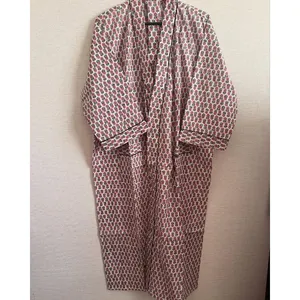 Robe Kimono Décontractée Imprimée à la Main, Peignoir Doux Tissé pour Toute la Famille, Idéal Printemps, Vêtement d'Intérieur ODM, Robe de Demoiselle d'Honneur, Peignoir de Bain - Product Image 3