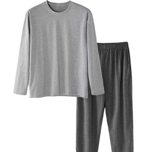 ชุดนอนผ้าฝ้ายสแปนเด็กซ์สำหรับผู้หญิงชุดใส่อยู่บ้านชุดใส่นอนแบบยาวคอกลมพิมพ์ลายสวยงามระบายอากาศสวมใส่สบาย - Product Image 4