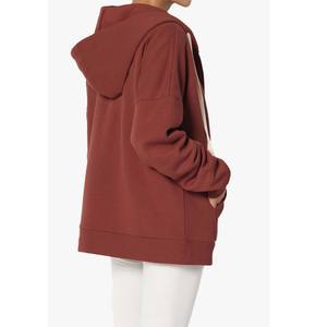 <b>Ladies</b> Full Zip up <b>Long</b> Hoodie Jackets Autumn Winter <b>Sweatshirts</b> - Product Image 5