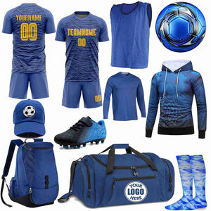 Uniformes de Fútbol Personalizables de Poliéster, Conjuntos Completos para Adultos, para Entrenamiento, Clubes, Nombre del Equipo y Logotipo Incluidos, Secado Rápido y Transpirable - Product Image 1