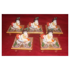 Conception naturelle et meilleure Sculpture en marbre du dieu Hindu seigneur Shri Krishna Ji pour la décoration de la maison et les cadeaux - Product Image 1
