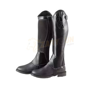 Professional High Quality Leather Half <b>Chaps</b> Best Quality Mini Straight Equestrian <b>Riding</b> <b>Chaps</b> for Horse <b>Riding</b> Western Style - Product Image 1