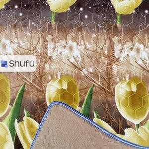 Tapis moderne non tissé Shufu Premium, points en caoutchouc naturel gaufrés, poils moyens doux, mousse haute densité, anti-allergie - Product Image 2