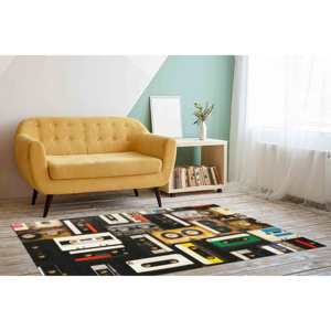 Alfombra Estampada: Diseño de Casete Nostálgico para Sala de Música y Decoración del Hogar, Alfombra de Terciopelo - Product Image 4