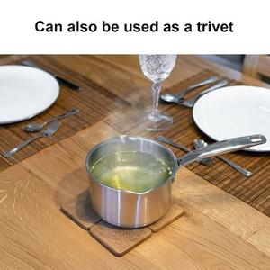 Sous-verres en bois de style naturel classique modèles personnalisés sous-verres de tasse pratiques pour salle à manger cuisine pour restaurants familiaux - Product Image 3