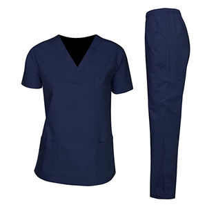 Uniforme Médico de Hospital para Enfermera, Uniformes de Mujer con Tela Elástica, Cuello alto, manga corta, conjuntos de uniformes médicos - Product Image 3