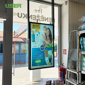 Cửa hàng 55 65 75 86 inch Độ sáng cao <span class=keywords><strong>LCD</strong></span> hiển thị OEM kỹ thuật số biển cho cửa sổ tàu điện ngầm phải đối mặt với quảng cáo treo - Product Image 1