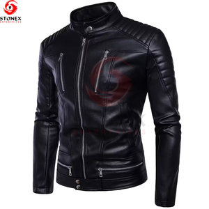 Men's Winter Fashion <b>Design</b> New Arrival Sheep Leather Jacket with Zipper Closure Premium Quality Waterproof Windproof - Product Image 3