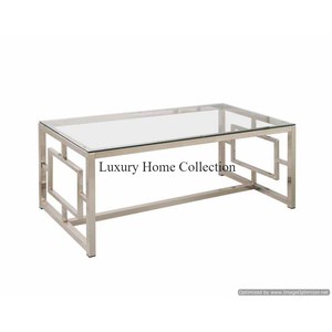 โต๊ะกาแฟสีขาวและสีทองดีไซน์เนอร์ที่น่าชื่นชมดูน่าดึงดูดสำหรับบ้านและโรงแรมล็อบบี้อุปกรณ์ตกแต่งเฟอร์นิเจอร์ - Product Image 3
