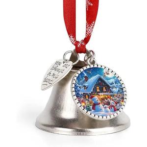 Adorno de decoración de campana de Navidad de Metal a la moda para eventos festivos, fiesta, decoración del hogar, campana de Navidad colgante elegante - Product Image 1
