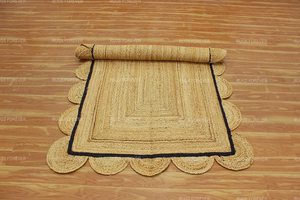 Tapis en jute tressé à la main, authentique et exclusif, tendance, naturel, écologique, tapis tressé à la main, logo personnalisé, prix de vente en gros - Product Image 2