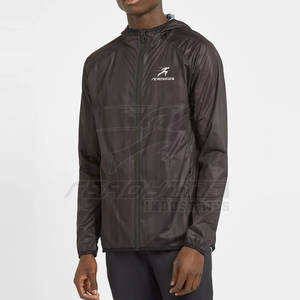 Chaqueta deportiva para hombre con cuello alto y bolsillos con cremallera para entrenar o trotar, chaqueta de entrenamiento repelente al agua para hombre - Product Image 2