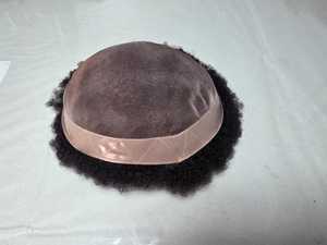 Perruque 100% cheveux humains indiens, style afro, toupet avec vague profonde lâche et vague naturelle, imperméable, Taz Hairb BD Mono Base - Product Image 6