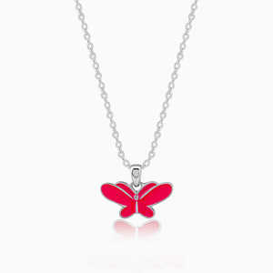 Lindo Colgante de Mariposa Plateada para Niños con Cadena para Uso Diario, Joyería Juvenil - Product Image 4