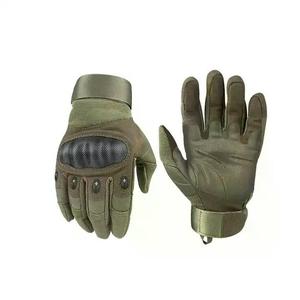 Guantes tácticos de combate de dedo completo personalizados para hombre, protectores de manos, pantalla táctil, caza, tiro, hechos de cuero sintético, impacto/deslizamiento - Product Image 4