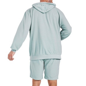 Offre Spéciale personnalisé été de haute qualité à manches longues pulls à capuche hommes 2 pièces ensemble shorts Slim Fit survêtements pour hommes 2026 - Product Image 3