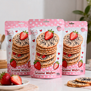 Emballage personnalisé imprimé en gros pour biscuits délicieux, sachet refermable anti-humidité, fabrication OEM, prix compétitif - Product Image 2