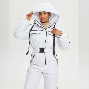 Traje de nieve impermeable de estilo personalizado al por mayor, ropa de esquí de nieve de una pieza de invierno para hombres y mujeres - Product Image 2