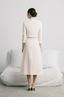 Faldas de diseño de lujo para mujer con chaqueta Fabricante de Vietnam Faldas para mujer LISA FALDA DE LONGITUD MEDIA 60% Triacetato 40% Poliéster