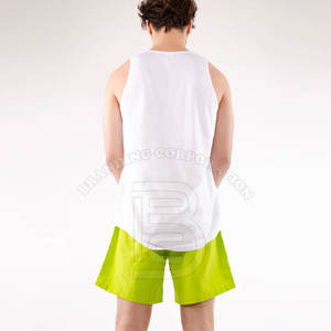 Pantalones cortos de gimnasio de verano con logotipo personalizado, de secado rápido, sueltos, de nailon elástico, de estilo informal para uso en el gimnasio, de cintura media y de lona de talla grande - Product Image 5