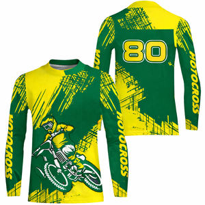 Jersey de Motocross Personalizado de Manga Larga para Carreras de Dirt Bike con Número, Transpirable, para MX y Todoterreno - Product Image 6