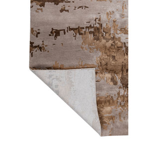 Genesis Hand Tufted <b>Wool</b> & Viscose Rugs Beige & <b>Brown</b> Abstract Pattern for Home Use-Tnq-4389 - Product Image 5