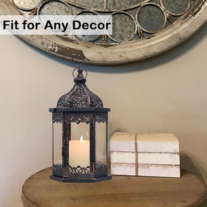 Linternas de Metal de diseño moderno, linterna de vela Vintage con torre hueca para el hogar, dormitorio, bodas, jardín, Navidad, exterior y regalos - Product Image 2