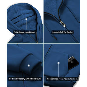 Sweat-shirts à capuche unisexes personnalisés avec broderie, impression par transfert par sublimation, sweat-shirts d'hiver, impression de logo pour hommes - Product Image 4