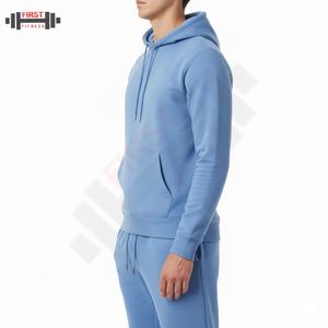 Ensemble de survêtement en molleton technique en coton 100% pour homme, surdimensionné, nouveau design, deux pièces, pantalon de jogging, sweat-shirt à capuche, français - Product Image 3