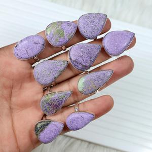 Anillos de piedras preciosas de Stichtite púrpura natural, joyería de diseñador, anillos de collar, joyería a granel al por mayor - Product Image 1