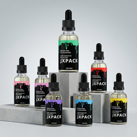 Flacon compte-gouttes rond en verre mat translucide de luxe, base épaisse, vide, 5ml, 10ml, 20ml, 30ml, 50ml, 100ml, pour B2B, avec impression de logo personnalisé