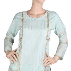 Kurti Bordado Elegante para Mujer - Color Cian - Product Image 2