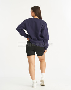 Sudadera de Cuello Redondo Extra Grande para Mujer, de Invierno, con Bordado Gráfico de Doble Cara, Tejida a Medida y de Alta Calidad - Product Image 6