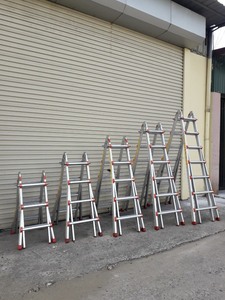 Portable Design Multipurpose 300kg Duty Rating <b>Folding</b> <b>Step</b> <b>Ladders</b> Popular Telescopic Type for Staircase Warehouse Gym - Product Image 3