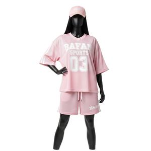 Conjunto Corto de Malla de Poliéster Premium para Mujer, 180 GSM, Ligero, Transpirable, con Logotipo Personalizado, Conjuntos de Mujer 100% Algodón - Product Image 1