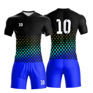 Conjunto de Uniforme de Fútbol Sublimado Personalizado OEM, 100% Poliéster Transpirable, Unisex, para Adultos, Ropa de Entrenamiento en Equipo, Cuello Redondo, Media Manga - Product Image 1