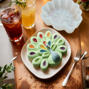 LifeTop 3D Pavo Real Fondant moldes de silicona para decoración de pasteles Cupcake Topper Chocolate caramelo azúcar goma pasta <span class=keywords><strong>arcilla</strong></span> polimérica - Product Image 4