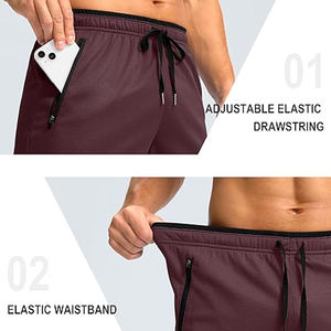 Pantalones Cortos Deportivos para Hombre, con Bolsillo con Cremallera, Transpirables, de Malla, Estampados, para Baloncesto, Ropa Deportiva al por Mayor Bsci, de Secado Rápido - Product Image 4