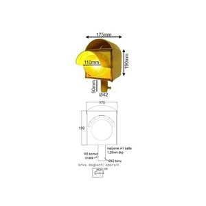 Feu de signalisation routière haute visibilité de 100 mm avec filament en ABS et PC pour utilisation routière - Product Image 3