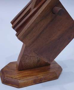 Juego de 6 posavasos de té con soporte de madera | Posavasos de té de cometa Sheesham con soporte | Mesa decorativa de comedor, té y café - Product Image 2