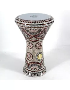 Gawharet El Fan 23cm Rojo Borgoña Perla Sombati Darbuka - Doumbek Egipcio Hecho a Mano - Product Image 4