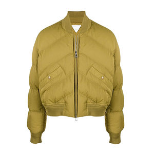 OEM Veste courte personnalisée de haute qualité pour hommes grande taille Bomber d'hiver en tissu en toile avec rembourrage en duvet d'oie - Product Image 1