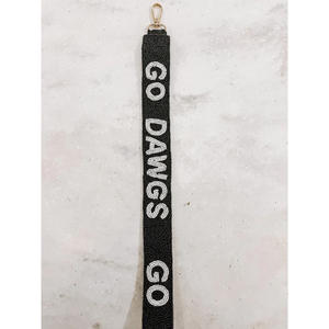 High Quality Beaded <b>White</b> Beaded <b>Purse</b> Strap Strap Detachable Hooks Sorority Gameday Bag Strap Personalized Belt Accessory - Product Image 1