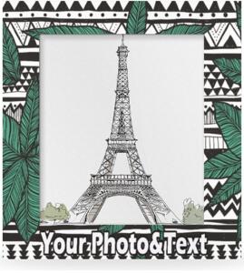 Marco de fotos de madera de 8x10 para colgar en la pared y grupo de hojas de exhibición de mesa con nombre de texto personalizado - Product Image 5