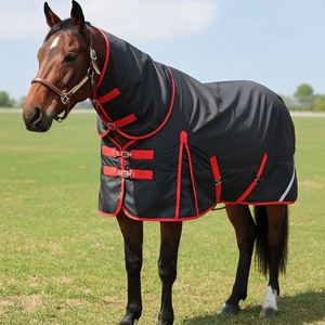 Alfombra de asistencia de caballo impermeable transpirable de primera calidad con correas ajustables y cubierta de cuello manta de cuerpo completo para equitación ecuestre - Product Image 1