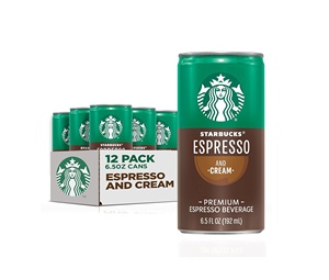 Starbucks Espresso & Cream, Latas de 6.5 Fl Oz (Paquete de 12) - Product Image 1