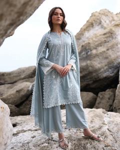 AJM Trade House 5562 Diseñador Étnico Paquistaní Mujeres Salwar Trajes Formal Seda Pesada Georgette para Fiestas - Product Image 6